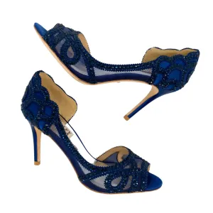 Badgley Mischka Sparkly Navy Blue Heels