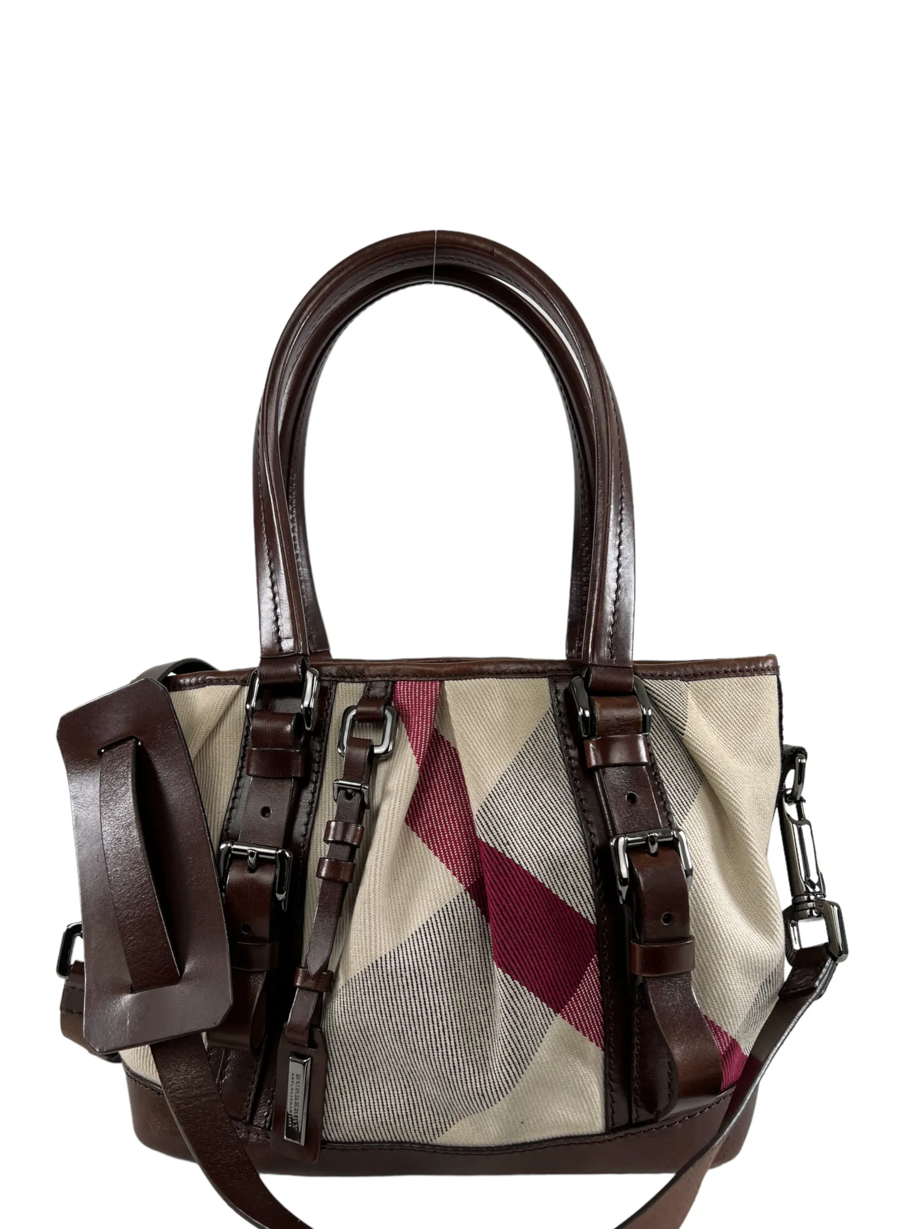 Burberry Classic Nova Check Canvas & Leather Tote