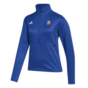 Coast Guard Academy Adidas Womens Sideline Knit 1/4 Zip Long Sleeve Shirt