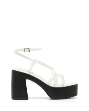 Daze Platform Heel White Smooth