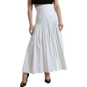 Dolce & Gabbana Elegant High Waist Cotton Maxi Skirt