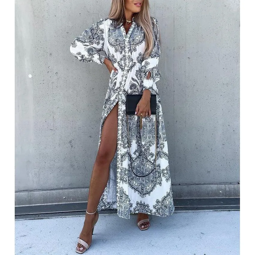 Fashionable With Side-slit Long Dress Bohemia Dress