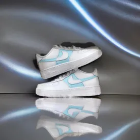 NIKE AIR FORCE 1 CUSTOM BABY BLUE SPLIT