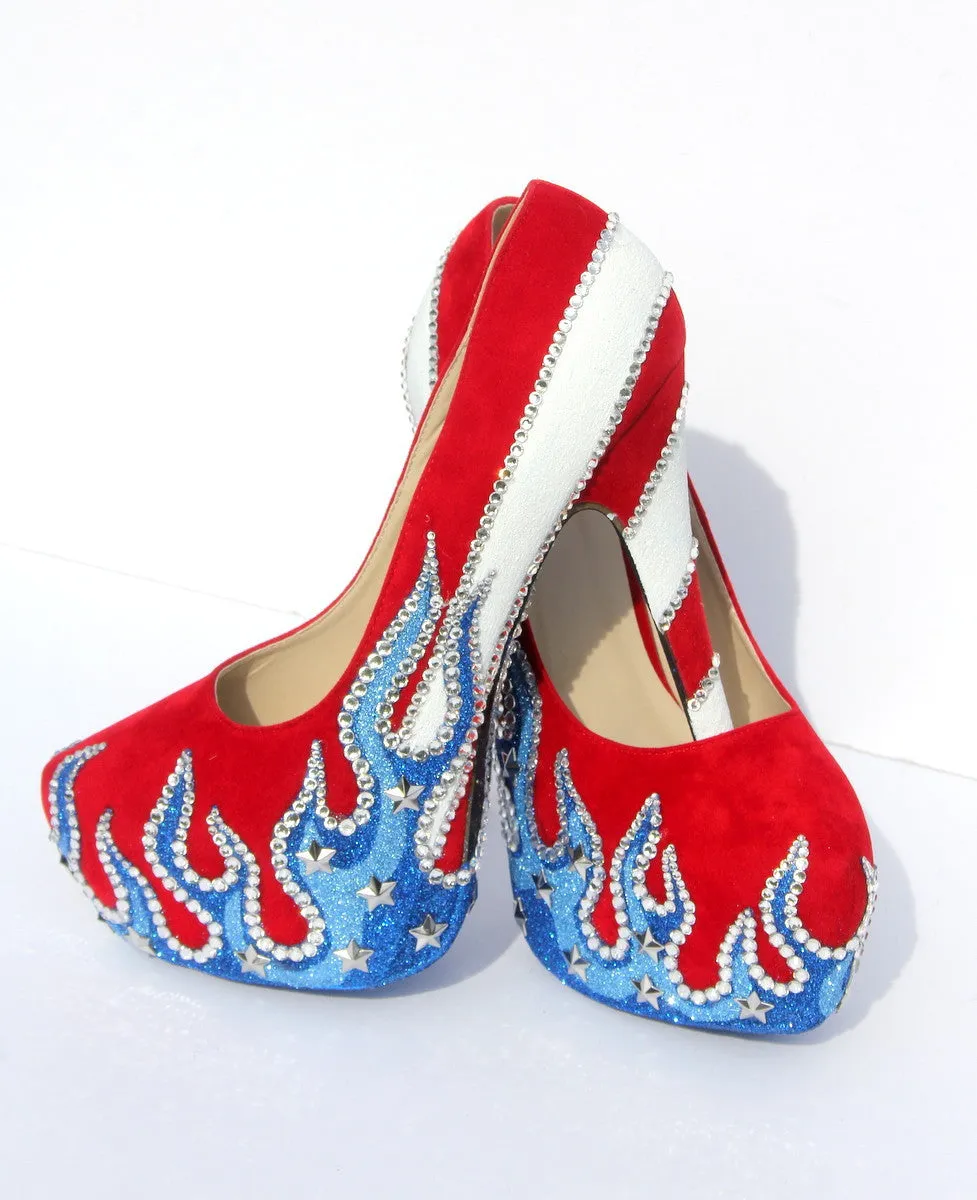 Patriotic American Flag Heels