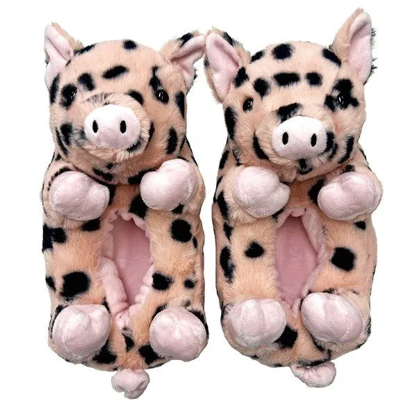 Pig Belly Hugs - Kids' Cute Plush Animal Slippers