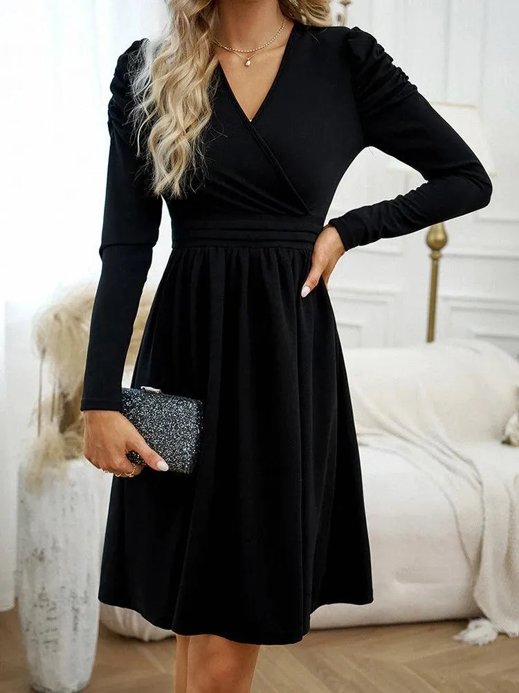 Timeless Puff Sleeve Midi Dress