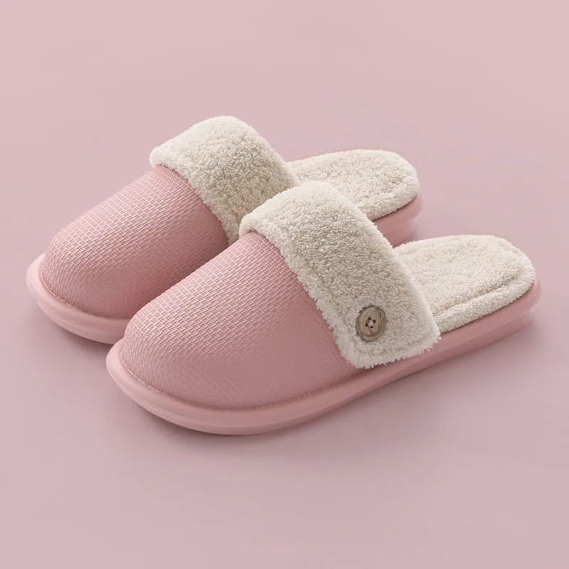 Waterproof Plush Slippers for Women - Non-Slip