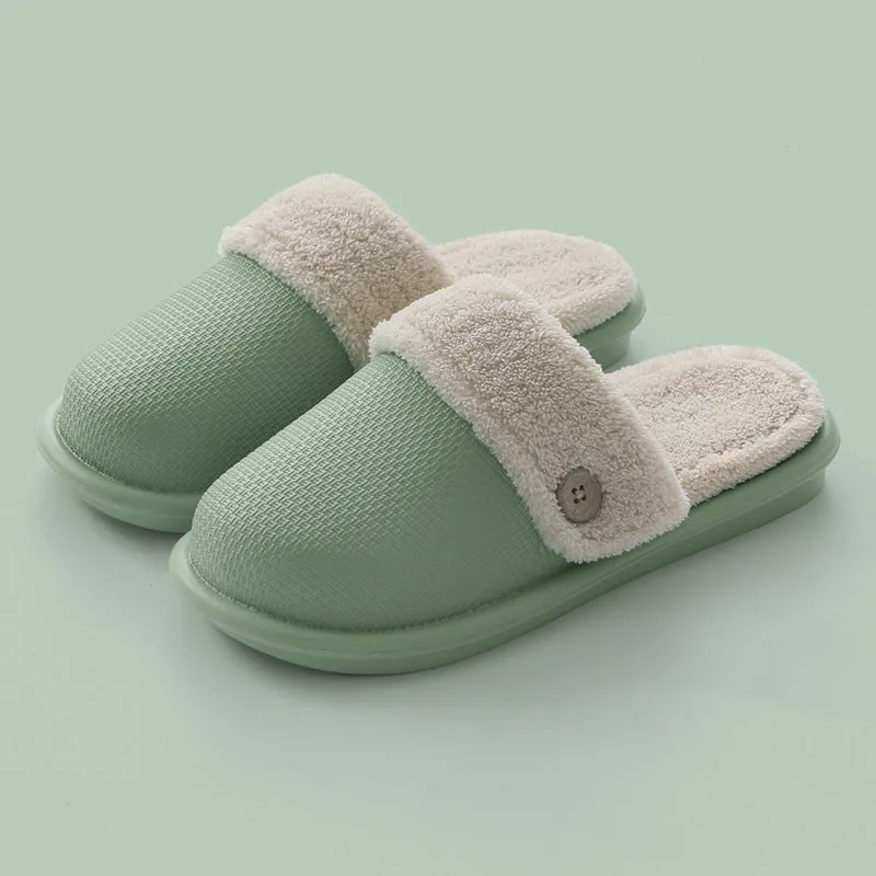 Waterproof Plush Slippers for Women - Non-Slip