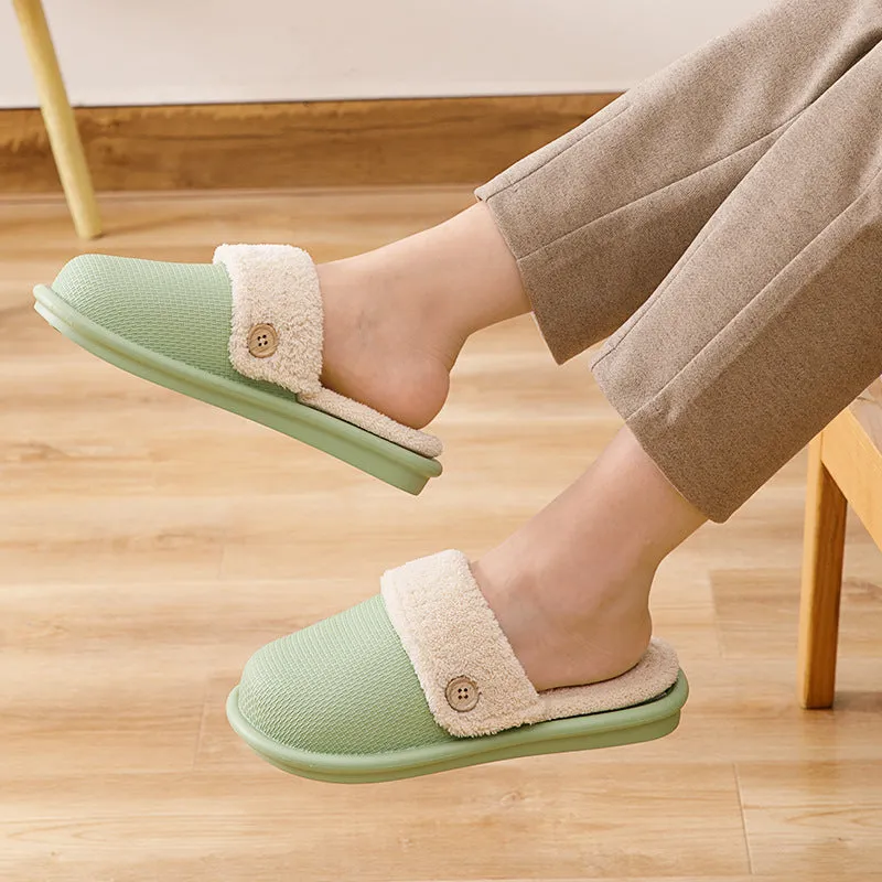 Waterproof Plush Slippers for Women - Non-Slip