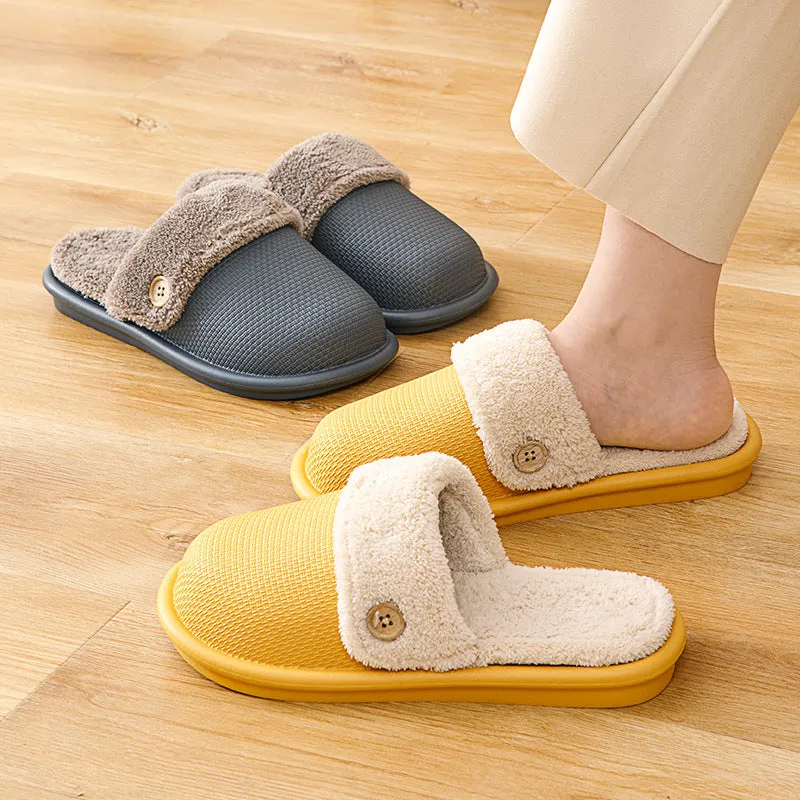 Waterproof Plush Slippers for Women - Non-Slip