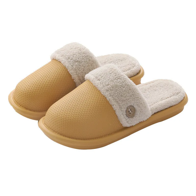 Waterproof Plush Slippers for Women - Non-Slip