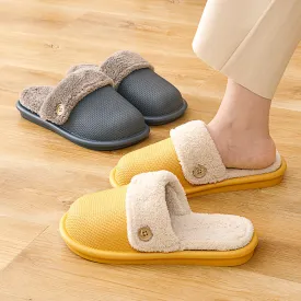 Waterproof Plush Slippers for Women - Non-Slip