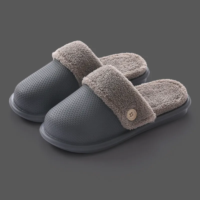 Waterproof Plush Slippers for Women - Non-Slip